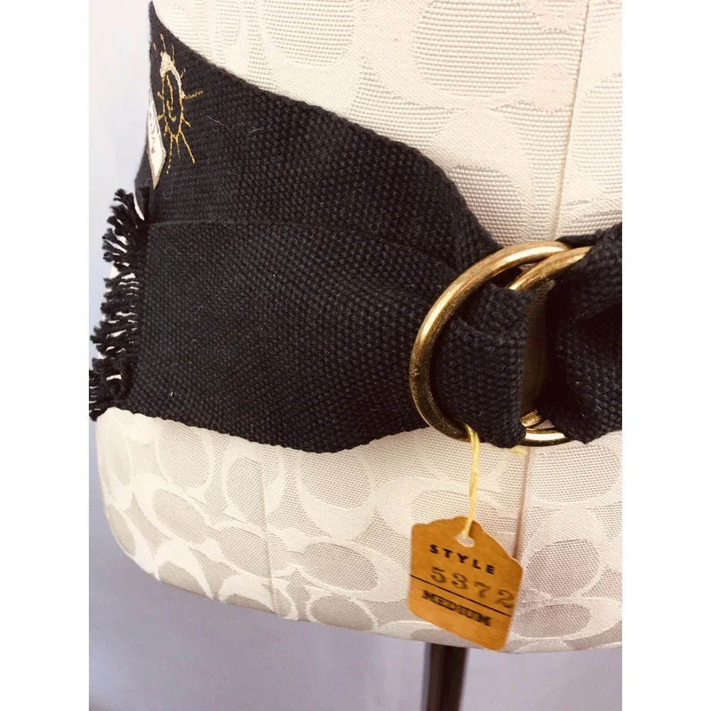 Womens Cloth Ring Closure Belt Mount Snow St Moritz 2